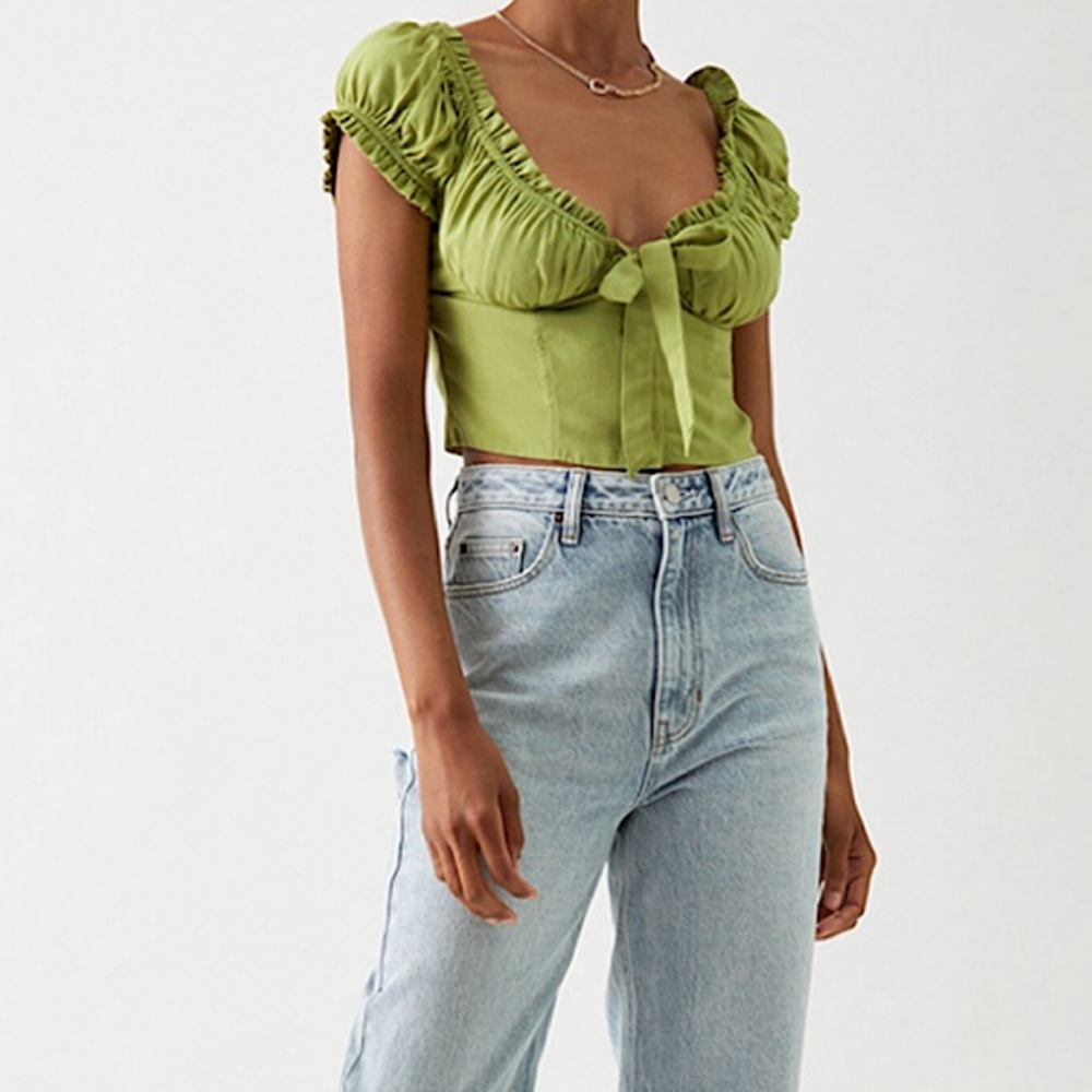 Kendall & Kylie Tie-Front Bustier Top - Picture 2 of 7